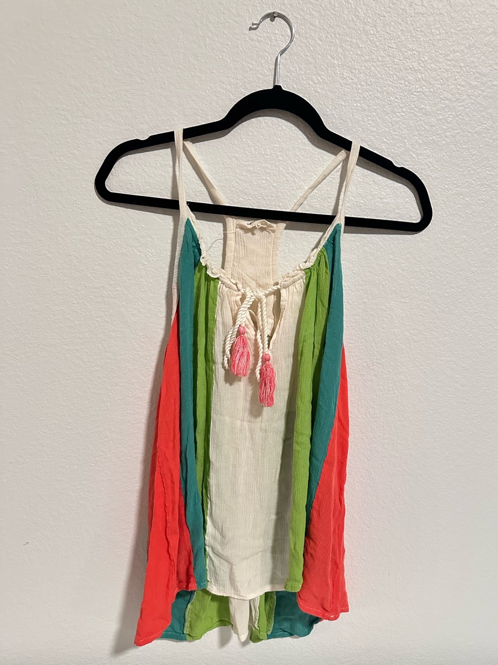 Striped Boho Lightweight Gauze Cami Top